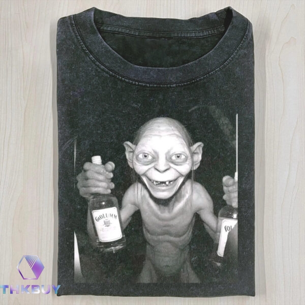 Party Hard Gollum Graphic T-shirt - Cotton