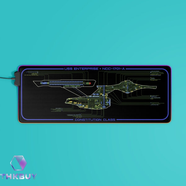 Constitution Class - USS Enterprise NCC-1701-A LCARS LED Desk Mat - Image 5