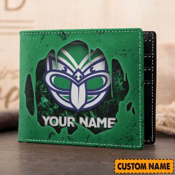 NRL Personalized Warriors All Over Printed Leather Wallet - Image 2
