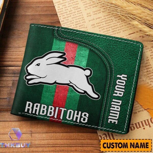 NRL Personalized Rabbitohs Leather Wallet - Image 2