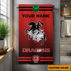NRL Personalised Dragons Bath Towel Hot Sale 2025