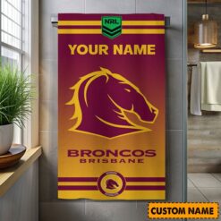 NRL Personalised Broncos Bath Towel Hot Sale 2025