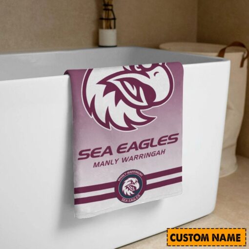 NRL Personalised Sea Eagles Bath Towel Hot Sale 2025 - Image 3