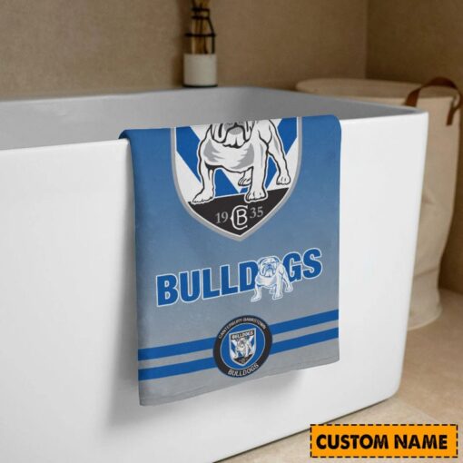 NRL Personalised Bulldogs Bath Towel Hot Sale 2025 - Image 3