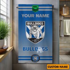 NRL Personalised Bulldogs Bath Towel Hot Sale 2025
