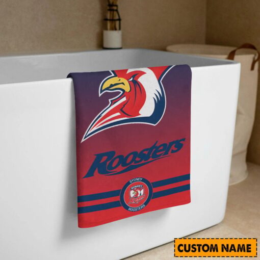 NRL Personalised Roosters Bath Towel Hot Sale 2025 - Image 3