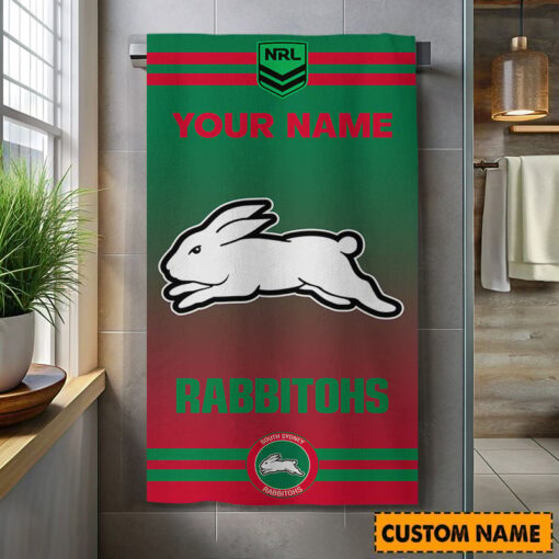 NRL Personalised Rabbitohs Bath Towel Hot Sale 2025