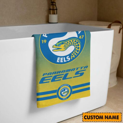 NRL Personalised Eels Bath Towel Hot Sale 2025 - Image 3
