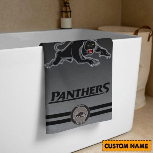 NRL Personalised Panthers Bath Towel Hot Sale 2025 - Image 3