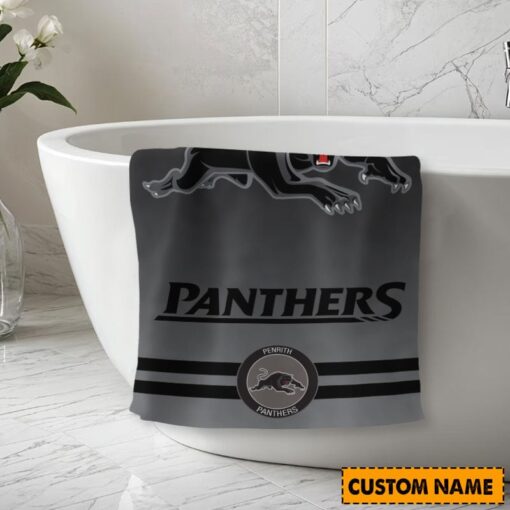 NRL Personalised Panthers Bath Towel Hot Sale 2025 - Image 2