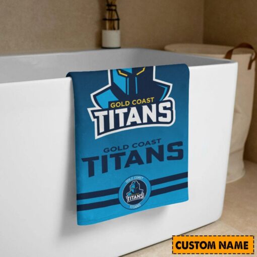 NRL Personalised Titans Bath Towel Hot Sale 2025 - Image 3