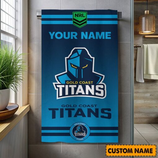 NRL Personalised Titans Bath Towel Hot Sale 2025
