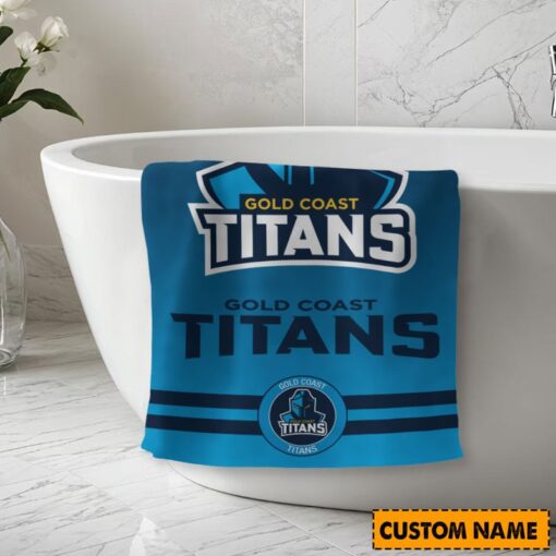 NRL Personalised Titans Bath Towel Hot Sale 2025 - Image 2