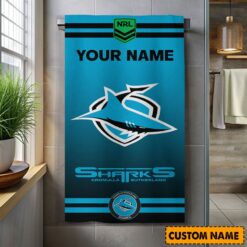 NRL Personalised Sharks Bath Towel Hot Sale 2025