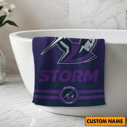 NRL Personalised Storm Bath Towel Hot Sale 2025 - Image 2