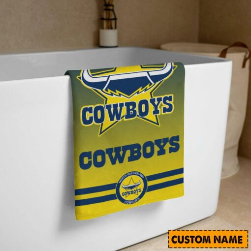 NRL Personalised Cowboys Bath Towel Hot Sale 2025 - Image 3