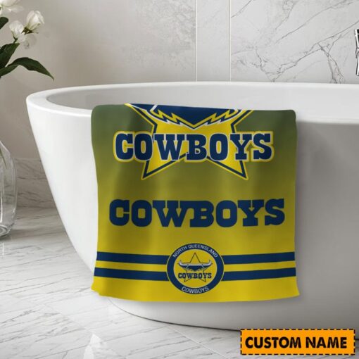 NRL Personalised Cowboys Bath Towel Hot Sale 2025 - Image 2