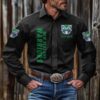 NRL Personalised Warriors New Black Button-up Long Shirt