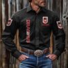 NRL Personalised Dragons New Black Button-up Long Shirt