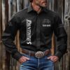 NRL Personalised Panthers New Black Button-up Long Shirt