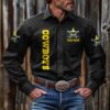 NRL Personalised Cowboys New Black Button-up Long Shirt