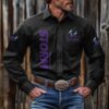 NRL Personalised Storm New Black Button-up Long Shirt