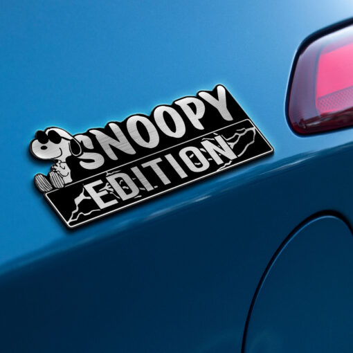 Snoopy Resting Edition Laser Engraved Car Name Badge - Image 3