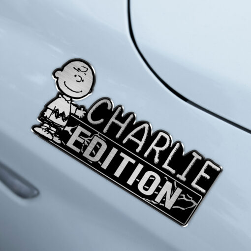 Charlie Brown Edition Laser Engraved Car Name Badge 2 - Image 4