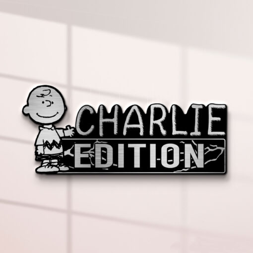 Charlie Brown Edition Laser Engraved Car Name Badge 2 - Image 2
