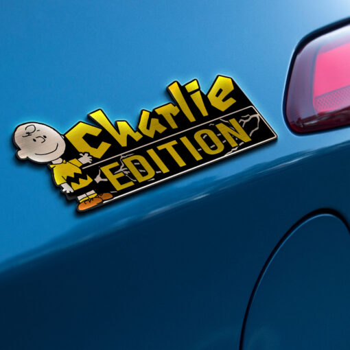 Charlie Brown Edition Laser Engraved Car Name Badge - Image 3