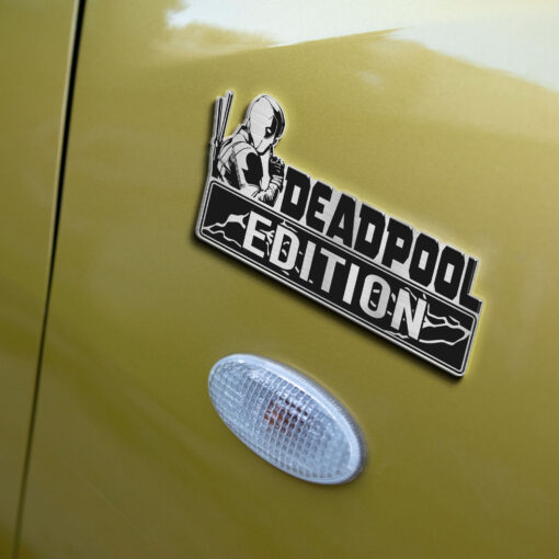 Deadpool Edition Laser Engraved Car Name Badge 1 - Image 4