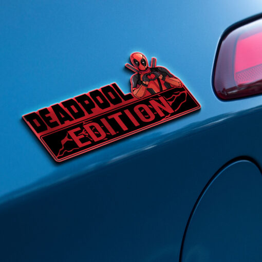 Deadpool Edition Laser Engraved Car Name Badge 2 - Image 6