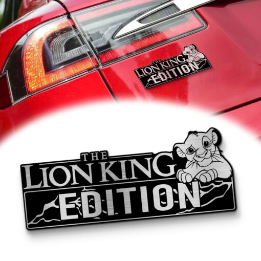 Lion King Edition Laser Engraved Car Emblem Badge