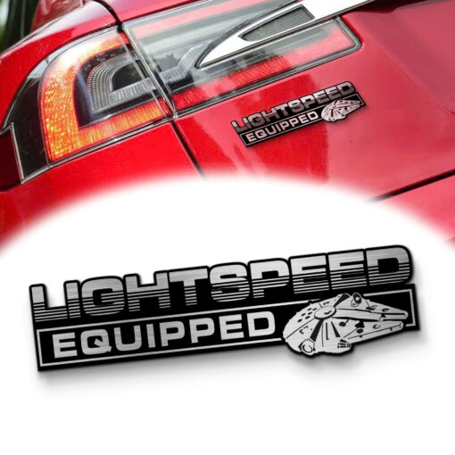 Millennium Falcon Lightspeed Equipped Car Badges