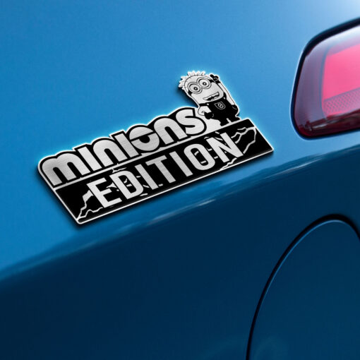 Minions Edition Laser Engraved Car Name Badge - Image 3
