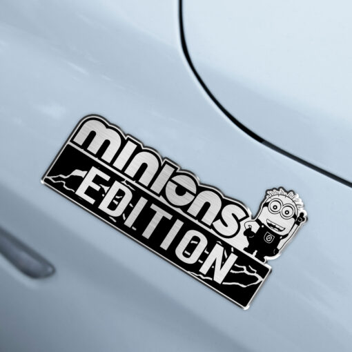 Minions Edition Laser Engraved Car Name Badge - Image 4
