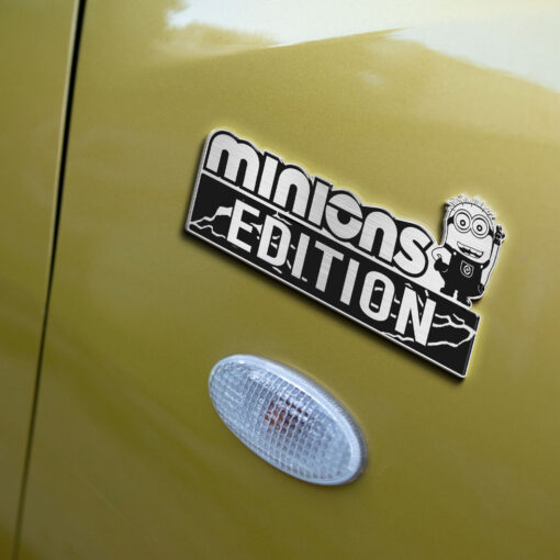Minions Edition Laser Engraved Car Name Badge - Image 5