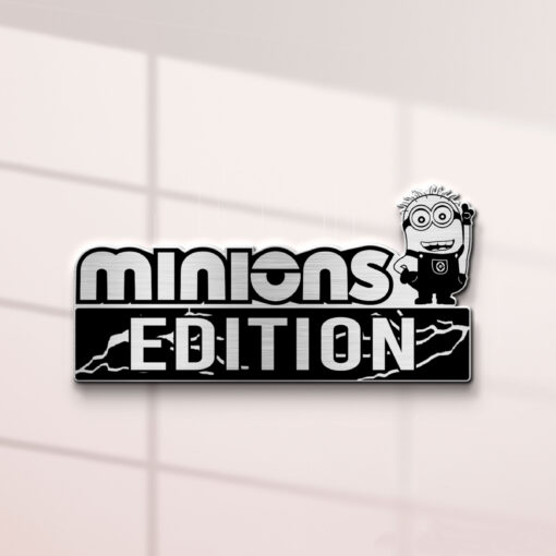 Minions Edition Laser Engraved Car Name Badge - Image 2
