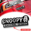 Personalized Snoopy Edition Laser Engraved Car Name Badge