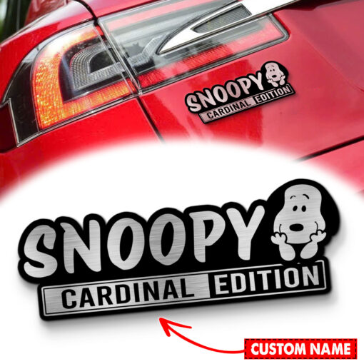 Personalized Snoopy Edition Laser Engraved Car Name Badge