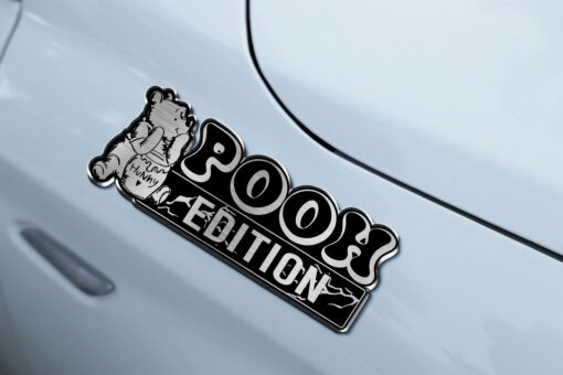 Pooh Edition Laser Engraved Car Name Emblem Badges - Image 6