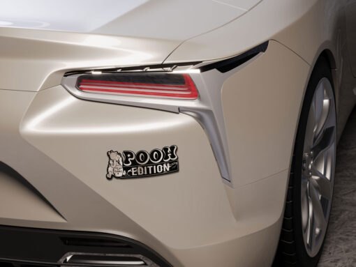 Pooh Edition Laser Engraved Car Name Emblem Badges - Image 4
