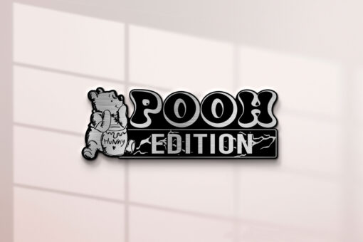 Pooh Edition Laser Engraved Car Name Emblem Badges - Image 3