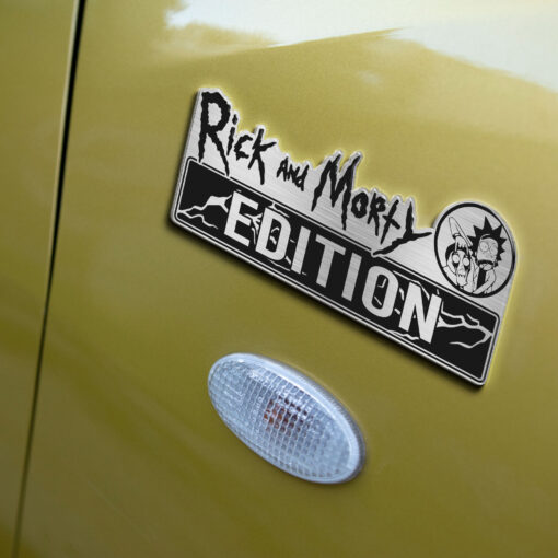 Rick and Morty Edition Laser Engraved Car Emblem Badge - Image 4