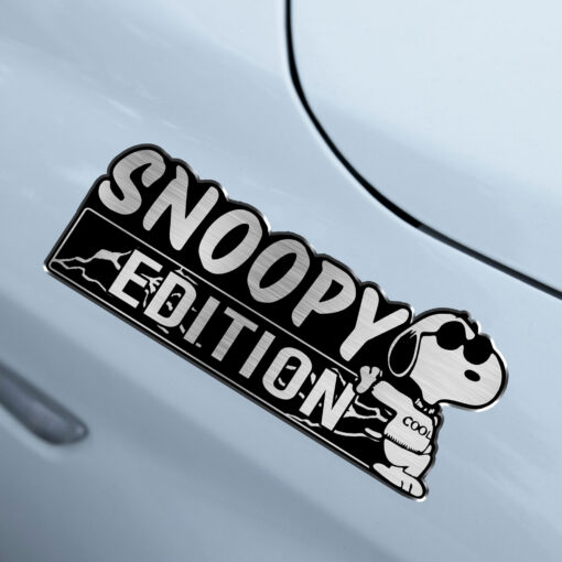 Snoopy Edition Laser Engraved Car Name Badge - Image 4