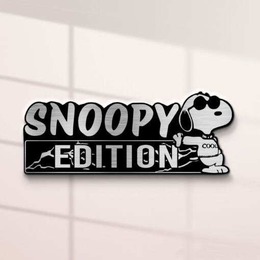 Snoopy Edition Laser Engraved Car Name Badge - Image 2