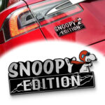 Snoopy In Red Baron Gear Edition Laser Engraved Car Name Badge