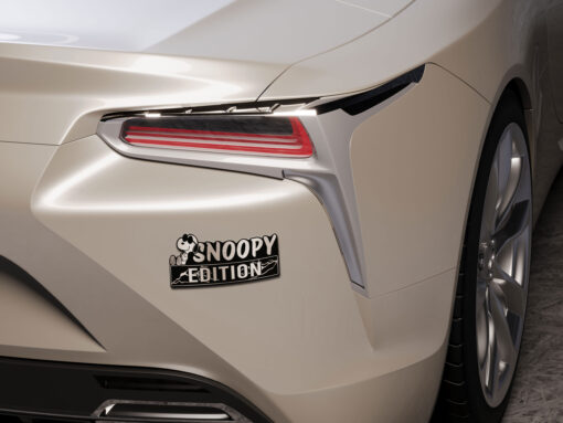 Snoopy Resting Edition Laser Engraved Car Name Badge - Image 6