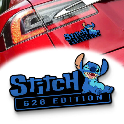 Stitch Experiment 626 Edition Laser Engraved Car Name Badge 6
