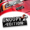 Snoopy In Red Baron Gear Edition Laser Engraved Car Name Badge